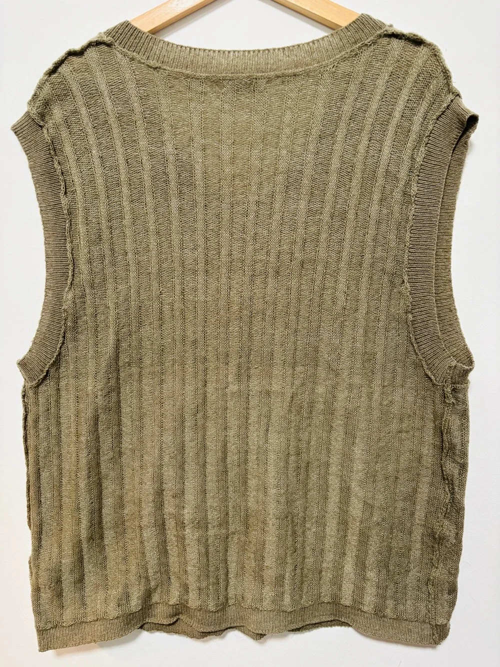 ZARA NWT REVERSIBLE SAND  INSIDE OUT EFFECT KNITTED VEST L/XL
